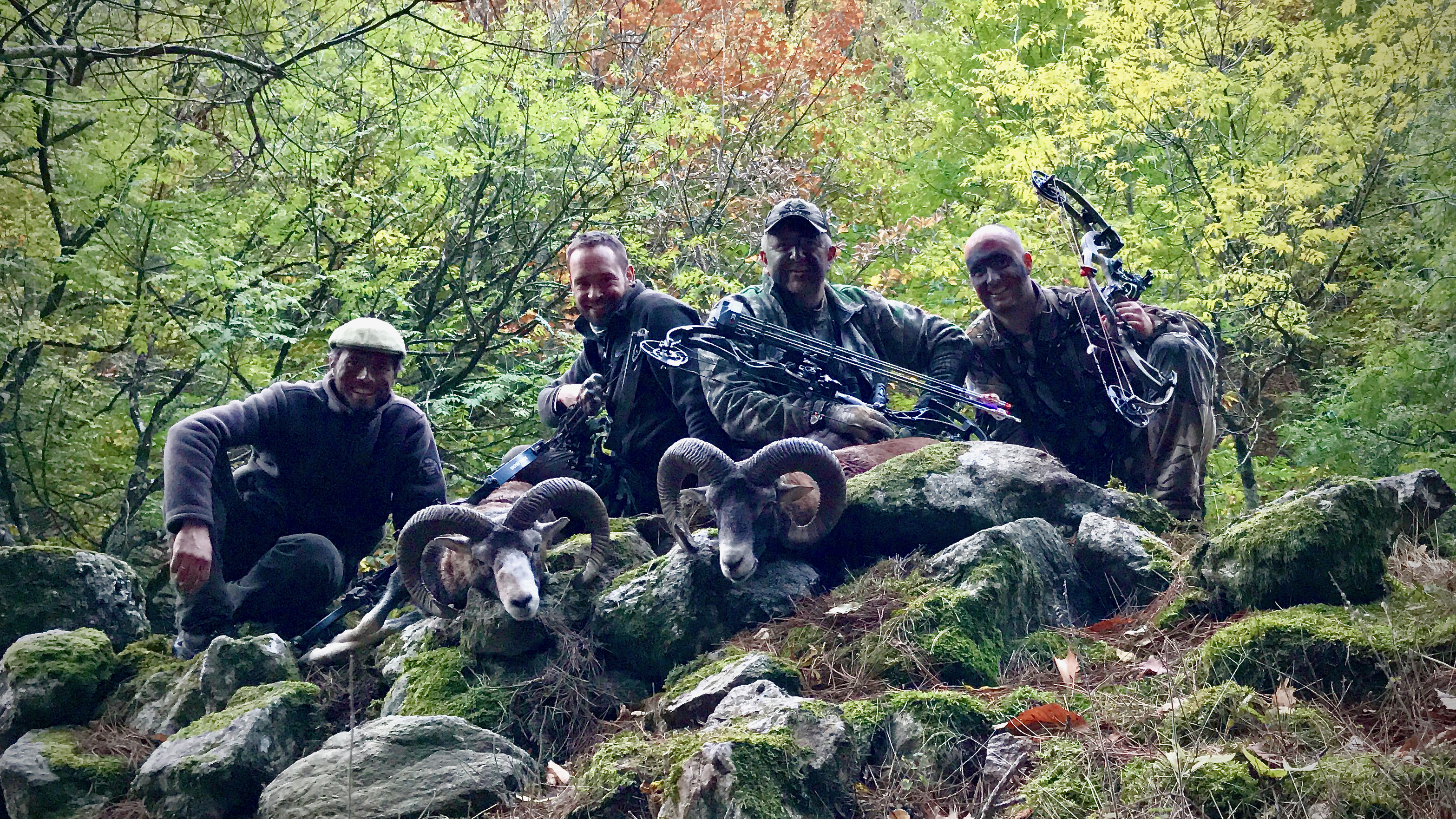 Jean Galoppin et ses compagnons de chasse dans le Caroux